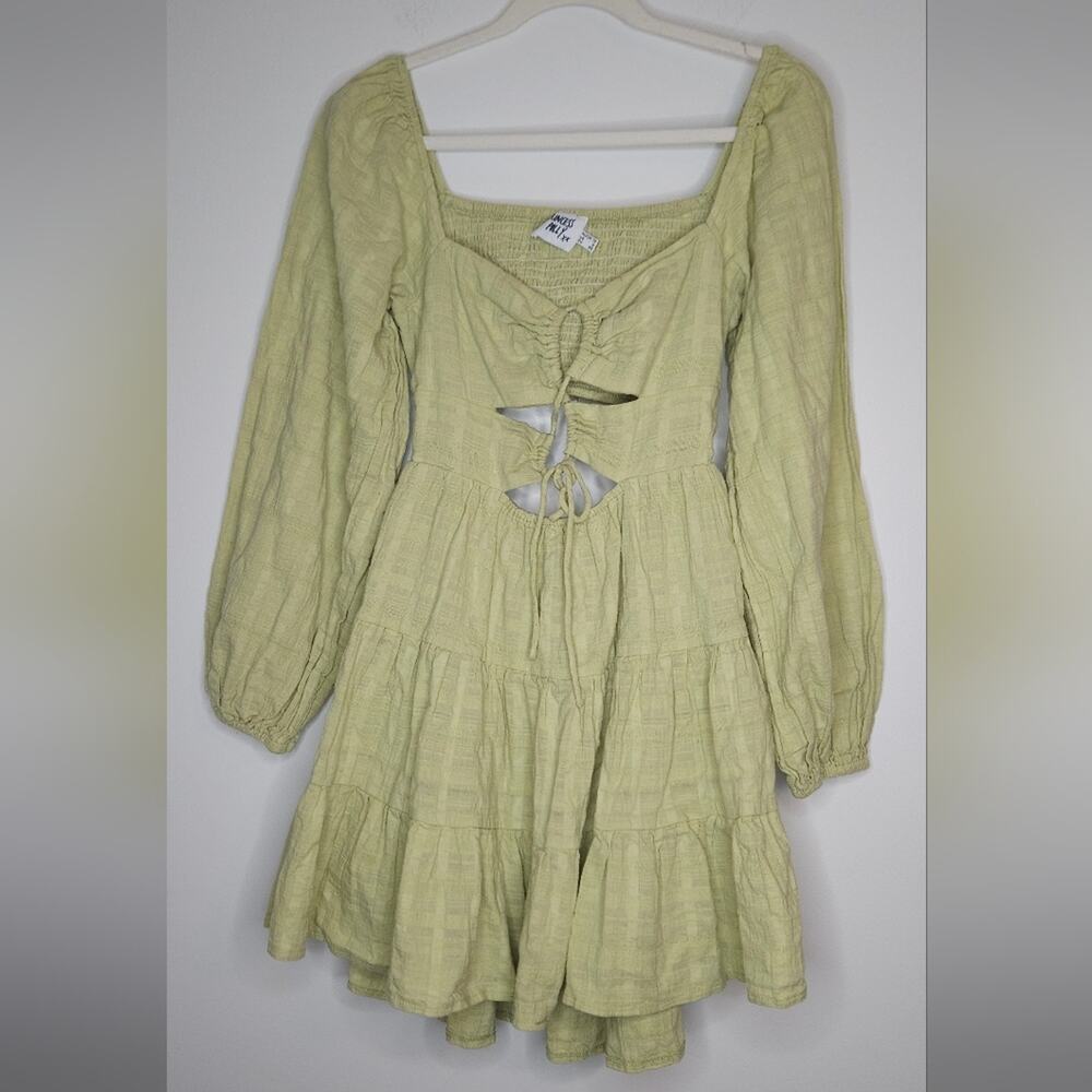 Princess Polly Sage Green Textured Top